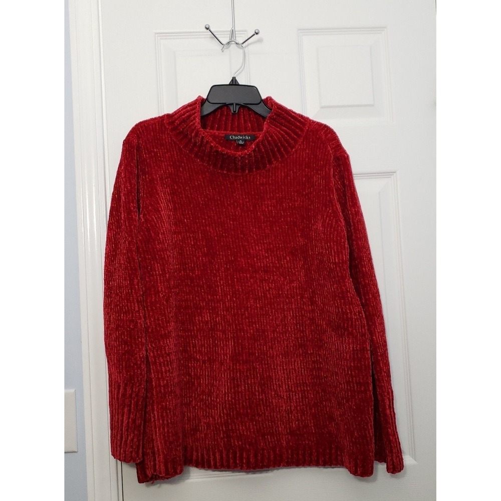 Chadwicks‎ Womans Pullover Sweater Size XL Red Crew Neck